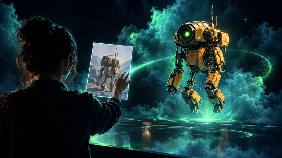 Separate illustrated preview of a golden robot concept